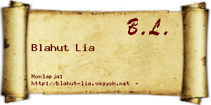 Blahut Lia névjegykártya